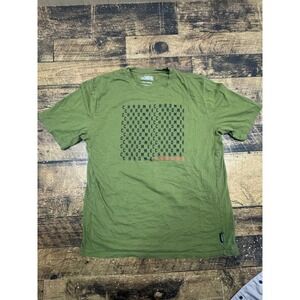 Chrome Industries Mens XXL Olive Green Stacked Logo Graphic T-Shirt Modal Blend